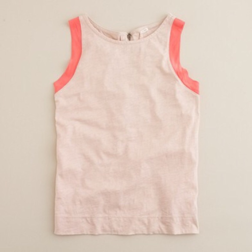 JCrew back zip tank top with silk trim size M